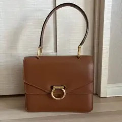 CELINE セリーヌ　レザー　ハンドバッグ　ダブルフラップ　ガンチーニ
