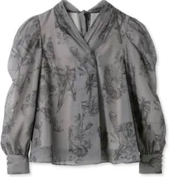 【最終値下げ】 SNIDEL オーガンシースルーブラウス グレー