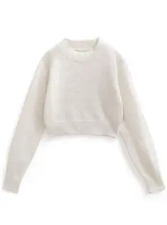 グレイル　モヘヤタッチショート丈ニットトップス[kz586]