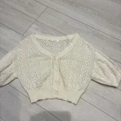 【INGNIの夏カーディガン】イングのエレガント⭐︎透かし編みカーディガン