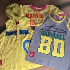 BABYDOLL フード付きタンクトップ 100cm他2点