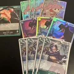 ワンピースカード　緑ゾロデッキパーツセット