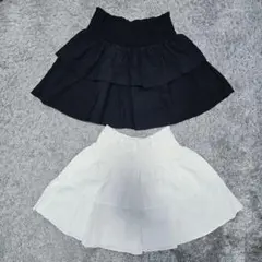 フリル付きミニスカート 2色セット SHEIN シズニルック バレエコア