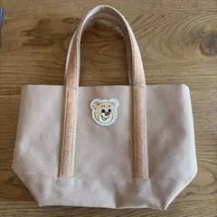 フェイラーオールドテディワッペントートバッグ　ベージュ　小