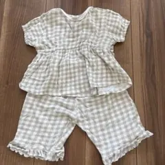 tete a tete パジャマ 80 半袖　チェック