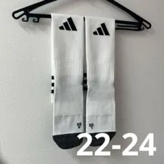 adidas サッカー用ソックス ホワイト/ブラック 22-24センチ