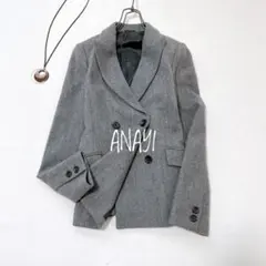 【美品】ANAYI アナイ ダブルブレスト テーラードジャケット グレー
