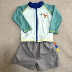 90サイズ水着上下セット　恐竜