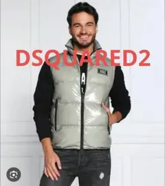 Dsquared2 2022年秋冬。46。ダウンベスト 。 オリーブグリーン