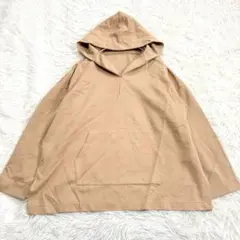 ROPE オーバーサイズ長袖パーカー ゆったり 体型カバー プルオーバー ラフ