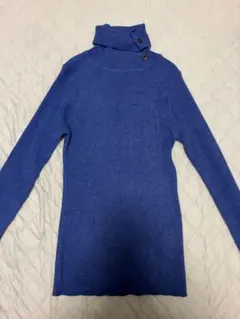 CVK 5375 タートルネック セーター 青