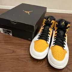 NIKE AIR JORDAN 1 MID イエロー ホワイト 28.5cm