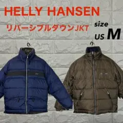 00s Helly Hansen リバーシブル ダウン ジャケット 刺繍ロゴ