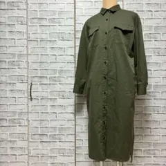 PLST プラステ シャツワンピース ロングワンピース カーキ Sサイズ