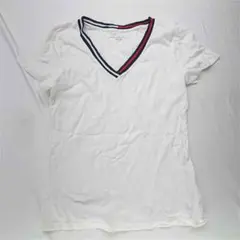 ★トミー ヒルフィガー VネックTシャツ ホワイト系 メンズ M