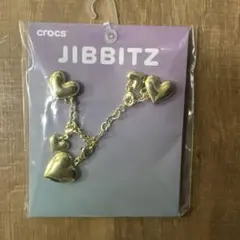 かわいい！crocs Jibbitz ゴールド ハートチャームのサムネイル