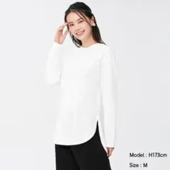 新品未使用　GU　ジーユー　ラウンドヘムロングスリーブT　３XL ロンT　白