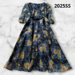 【極美品 2025年 洗える】エムズグレイシー フラワー シフォン ワンピースのサムネイル