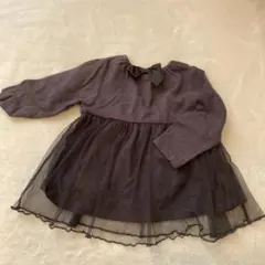 限定セール！現品限り！ダークグレーチュールワンピース 90 結婚式　オシャレ