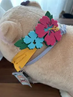 ２個セット　ペット　ハイビスカス首輪アクセサリー 2way チョーカー