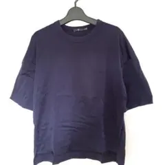 UNIQLO+J スーピマコットンオーバーサイズ　ネイビー Tシャツ S