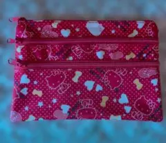 Hello Kitty 3ポケットポーチ 赤