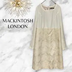 マッキントシュロンドン♡ドッキング 切替 ドレス ワンピ 花柄 M 三陽商会のサムネイル