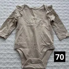 baby gap ベージュロンパース ハート　くま　6-12M 70