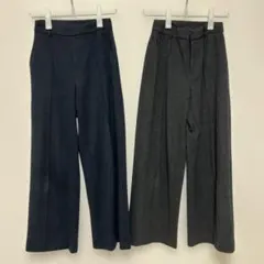 ブラッシュドイージーワイドパンツ　XS 丈長め