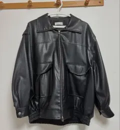 CIAOPANIC TYPY ブラック レザー2WAYスタンドブルゾン