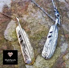 秋の新作！ 大人気 ハワイアンジュエリー ネックレス ステンレス フェザー 羽