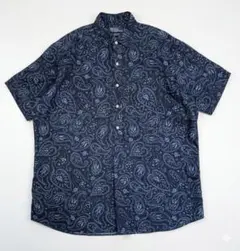 希少 90s ポロラルフローレン ペイズリー柄 リネン プルオーバーシャツ L