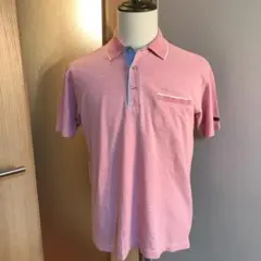 メンズ【美品 マクレガー】McGREGOR L ピンク 青 薄手 かのこ ポロ