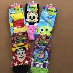 ディズニーキャラクターソックス5足セット