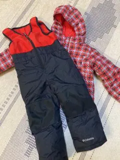3T状態良好コロンビア★Columbia スノーボードウェア 赤/黒 チェック柄
