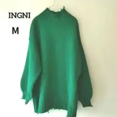INGNI ハイネック ニット グリーン Mタートルネック