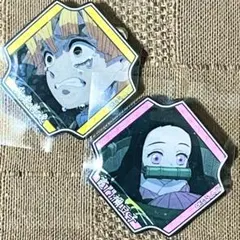 鬼滅の刃ぷくっとバッジコレクション2個セット/我妻善逸&竈門ねず子/鬼滅フェア☆