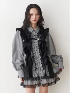 jouetieリボンハーネス 黒フリル付き ベスト・ジレ・ビスチェ・アクセサリー