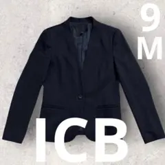 ICB ノーカラージャケット ブラック 9 M
