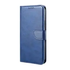 iphone11pro maxケース スタンド機能付　手帳型スマホケース青