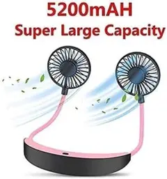 ハンズフリー 扇風機 首掛け扇風機 ハンディ扇風機 USB携帯扇風機 ミニファンのサムネイル