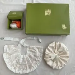 昭和レトロ 犬張子印 お宮参り 女の子 小物セット 襟掛け 帽子 末広袋 当時物