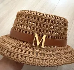 KAY_STYLE 様専用】 S Max Mara ストローハット ブラック - メルカリ