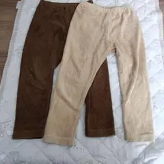 ユニクロ レギンス　100 2枚セット ブラウン ベージュ