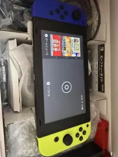 Nintendo Switch 黒　Joy-Con 青黄　ケース　マルチ充電付き