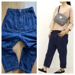 ジョンブルベイカーデニムパンツ S レディース　サルエルのようなシルエットです♪