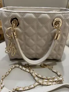 【美品】ランダキルティング ショルダーバッグ