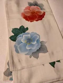 【未使用】京都 くろちく 麻100% のれん 椿 つばき 花柄 金彩 和モダン 未使用】京都 くろちく 麻100% のれん 椿 つばき 花柄 金彩 和モダン