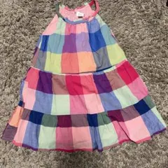 女の子 カラフルチェック柄 ワンピースのサムネイル