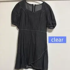clear スクエアネック デニムワンピース Fサイズのサムネイル